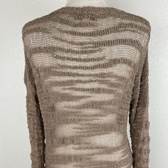 Nine West Vintage America Collection Brown Loose Knit Sweater Top Size XS EUC - Picture 6 of 8